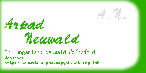 arpad neuwald business card